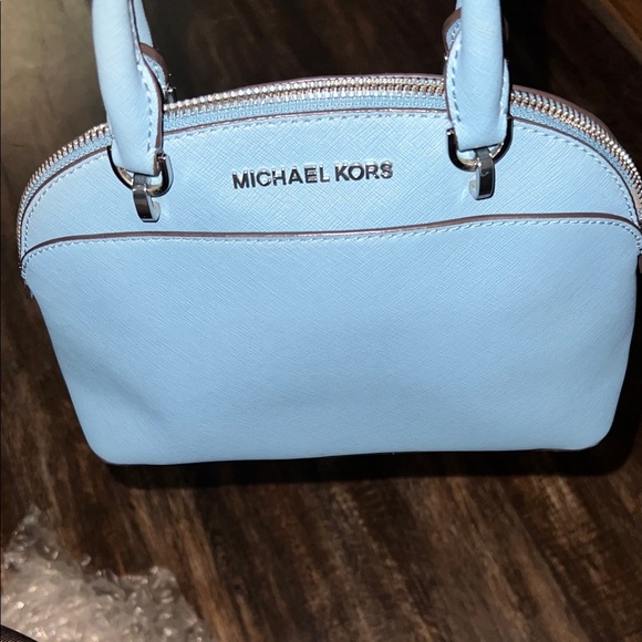 NWOT Michael Kors Light Blue Satchel - Picture 2 of 9